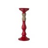 Rustic Red Candle Holder Set of 3 – 12.5" Tall Decorative Set by Melrose - 2 of 4