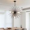 Maxax 25.6" 7-Light Gold/Black Starburst Chandelier - 3 of 4