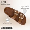 CUSHIONAIRE Loft Women’s Slide Sandal – Double Buckle Slip-On with Woven Detail, Adjustable Straps & Memory Foam - 3 of 4
