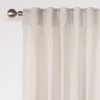 Awesome Home  Textured Double Ruffle Rod Pocket Curtains Pair - 2 of 4