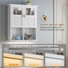 White Wall Cabinet with Motion Sensor LED Light and Adjustable Shelf, Wooden Medicine Cabinet - 3 of 4