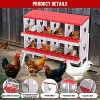 TackView Chicken Nesting Box, Hens Egg Nest Box, Metal Chicken Laying Box House with Rollout Egg Collection and Protective Lid - 4 of 4