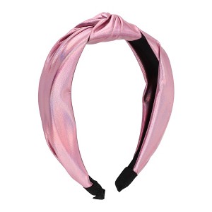 Unique Bargains Women's Elegant Glossy Knotted Wide Hairband 6.69"x5.12" 1 Pc - 1 of 3