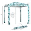 Aghana Digitals 6.5' UV50+ Beach Cabana Canopy, Green Coconut Palm Sun Shade Shelter with Steel - 2 of 4