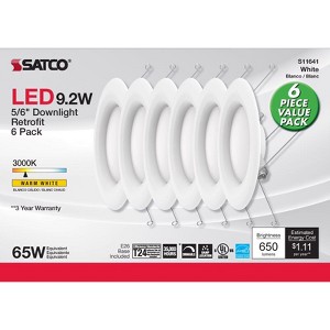 Satco Nuvo White 5-6 in. W Plastic LED Retrofit Recessed Lighting 9.2 W - 1 of 1
