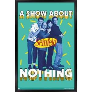 Trends International Seinfeld - A Show About Nothing Teal Framed Wall Poster Prints - 1 of 4