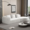 VASIP 123 inch extra large deep modular sofa, cloud sofa 4-person sofa, can sit or lie down, living room corduroy modular sofa,white - 2 of 4