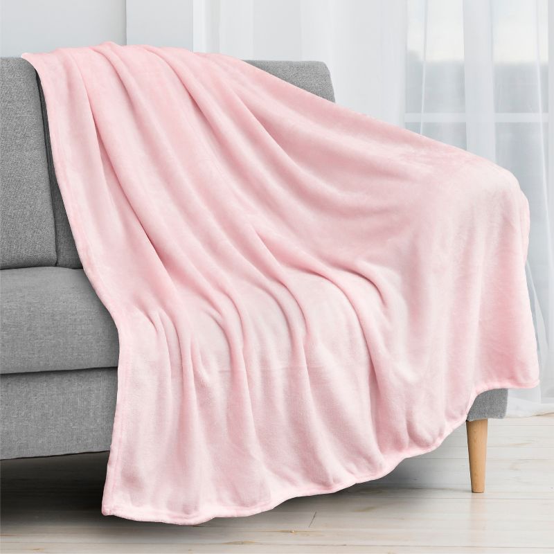 PAVILIA Luxury Fleece Blanket Throw for Bed, Soft Lightweight Plush Flannel Blanket for Sofa Couch, 1 of 10