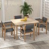 Tangkula Stackable Dining Chair Set of 2 w/ Breathable Backrest Adjustable Foot Pads - 3 of 4