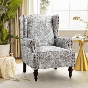 Theodor Armchair with Spindle Legs for Living Room and Bedroom Club Chair | ARTFUL LIVING DESIGN - 1 of 4