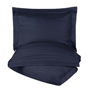 400 Thread Count Cotton Stripe 3 Piece Duvet Cover Set with Pillow Shams by Blue Nile Mills - 1 of 4