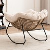 Lyngins Modern Indoor Leisure Rocking Chair with Thicken Seat Cushion,Comfy Accent Reclining Chair for Living Room,Nursery - 4 of 4