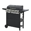 4-Burner Propane Gas Grill in Stainless Steel with Condiment Rack, and Built-in Thermometer - 2 of 4