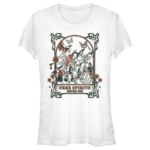Juniors Womens Lost Gods Free Spirits Skeletons T-Shirt - 1 of 4
