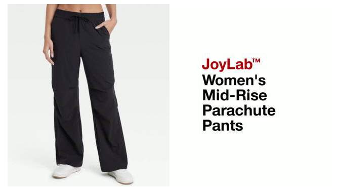Women's Mid-Rise Parachute Pants - JoyLab™, 2 of 6, play video