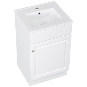 XINGHANZHENXUAN Bathroom Vanity with Ceramic Sink, Storage Cabinet with Soft-Close Doors & Adjustable Shelf - 1 of 4