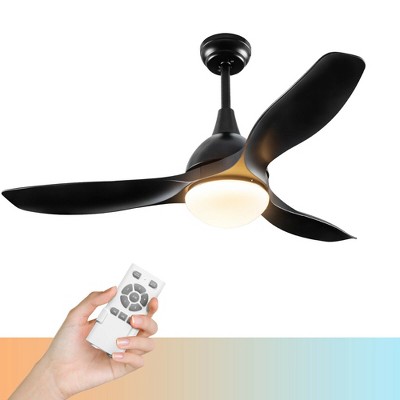 Costway 48" Ceiling Fan w/ Dimmable LED Light Remote Control Modern Reversible Blades