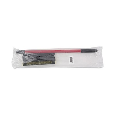 General-Duty Red and Black Metal Handle Squeegee with 8" Sponge Blade