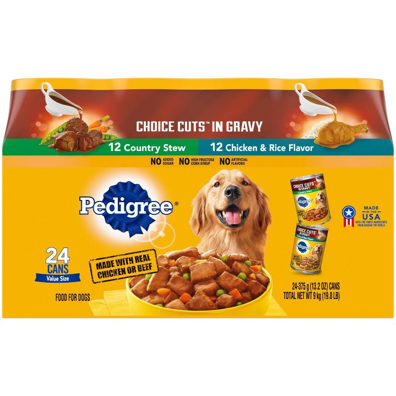 Pedigree Choice Cuts in Gravy Beef, Chicken &#38; Rice Adult Wet Dog Food - 13.2oz/24ct, 3 of 6