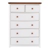 GustoWave 6-Drawer Tall Dresser Chest for Bedroom and Living Room - Sturdy Frame, Espresso White - 2 of 4
