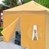 InstaHibit Universal Sidewall Zipper UV30+ Fits 10x10ft Canopy Backyard 1 Piece Yellow Orange - 2 of 4