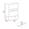 Depot E-Shop Staten Bar Cabinet 43.3" H, 6 Built-in Wine Rack, 2 Door Flexible Cabinets - image 2 of 4