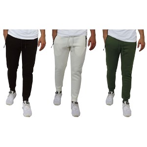 Galaxy Pro Star Men's Slim Fit Fleece Lined Joggers-3 Pack - 1 of 3