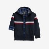 X RAY Boy's Hooded Flannel Lined Full Zip Sweater With Stripes - 3 of 3