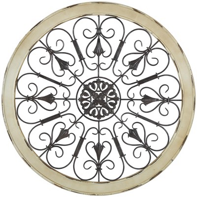 Wood Distressed Scroll Window Inspired Wall Decor: Farmhouse Style ...