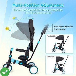 7 in 1 Baby Tricycle for 12-72 Months | Foldable Toddler Tricycle with Adjustable Parent Handle - 1 of 4
