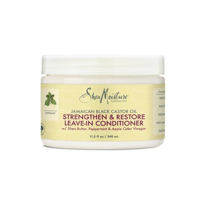 SheaMoisture Leave In Conditioner for Over-Processed Damaged Hair 100% Pure Jamaican Black Castor Oil - 11.5 fl oz