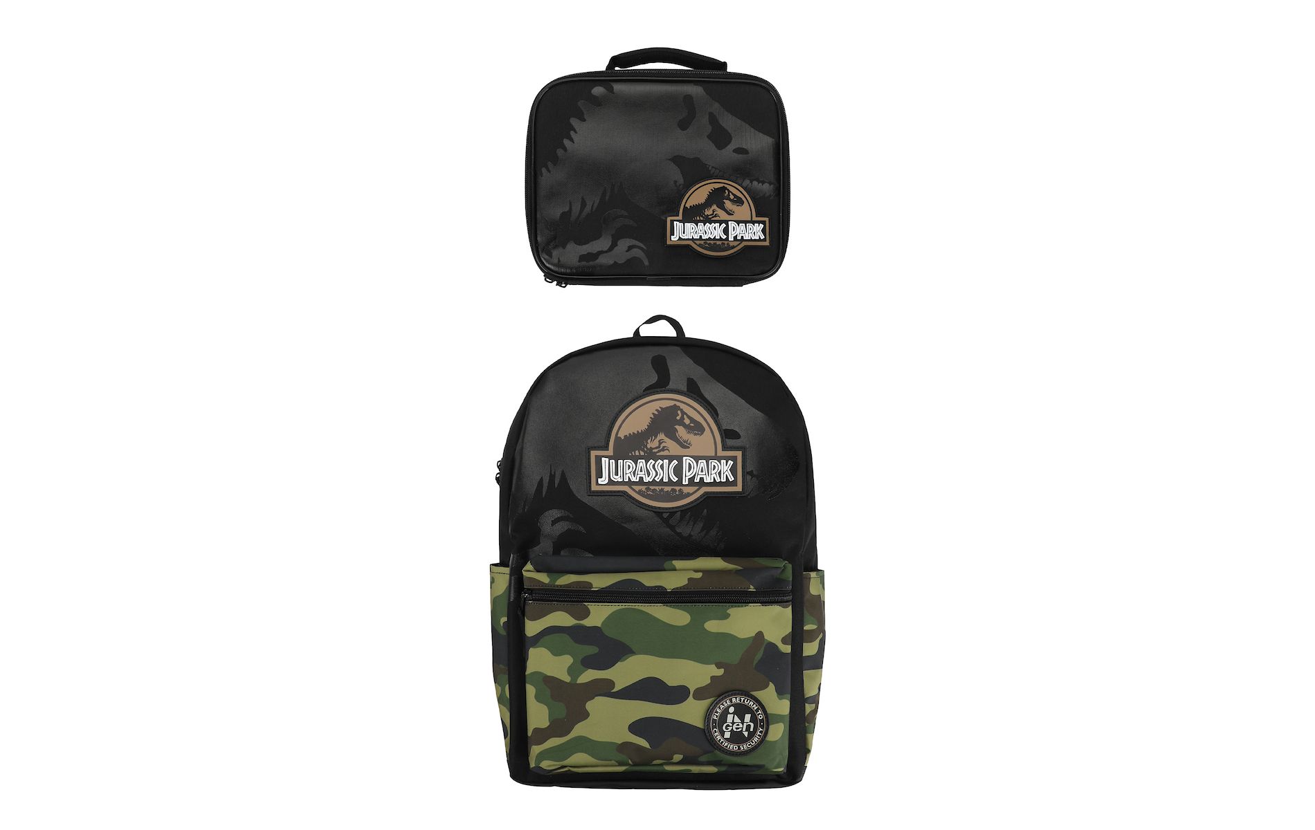 Jurassic Park INGEN Camo 17" Backpack and Lunch Tote Set