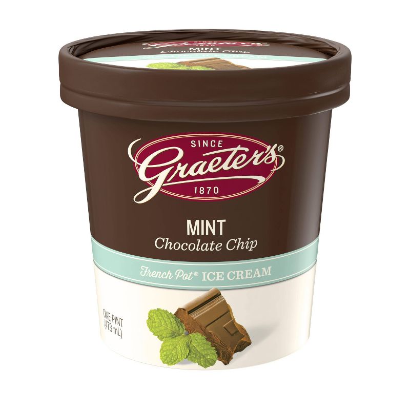 Graeter&#39;s Mint Chocolate Chip Ice Cream - 16oz, 1 of 5