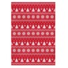 Christmas Rug Non-Slip Washable Red Snowflake Area Rugs for Living Room - 2 of 4