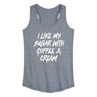 Women's - Instant Message - Sugar With Coffee And Cream Graphic Racerback Tank