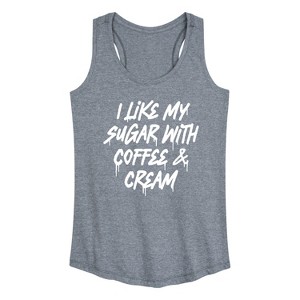 Women's - Instant Message - Sugar With Coffee And Cream Graphic Racerback Tank - 1 of 4