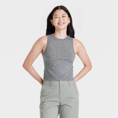 Women's Crewneck Cozy Knit Pullover Sweater Tank - A New Day™