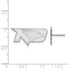 Black Bow Jewelry 10k White Gold North Dakota Fighting Hawks NCAA Post Earrings - 2 of 3