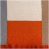 Women's Ivory, Gray, Orange Color Block Open Front Pullover Shawl Sweater - 2 of 3
