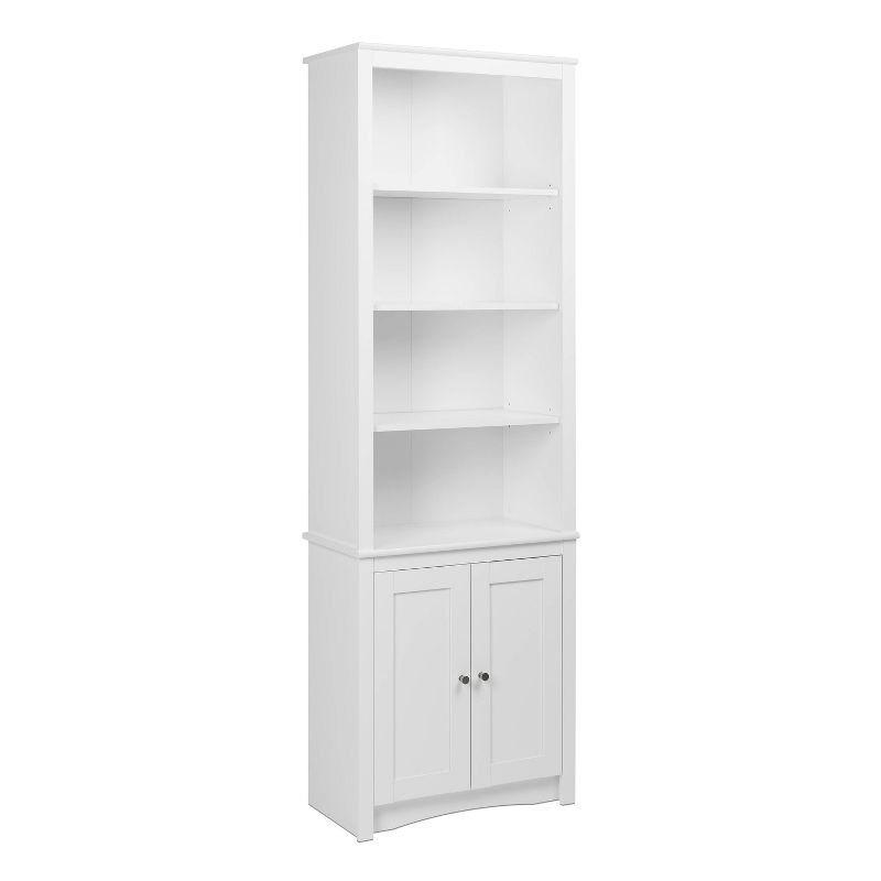 80&#34; 2 Shaker with Tall Bookshelf Doors White - Prepac, 3 of 11