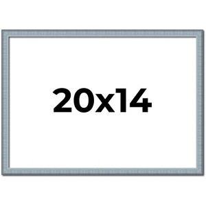 PosterPalooza | Textured Blue Picture Frame - UV Acrylic, Backing Board, Hanging Hardware Included - 1 of 4