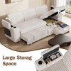 Dyonery Chenille Modular Sectional Couches for Living Room,Comfy Couch with Arm Storage Pull Out Sofa Bed with Cup Holder Tool-free Assembly - 4 of 4