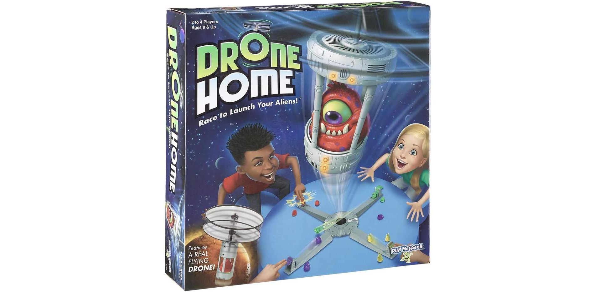 Spin Master Drone Home — First Ever Game with a Real, Flying Drone — Great, Family Fun — for 2-4 Players — for Ages 8+
