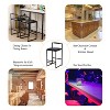 KTMBDW Set of 2 Bar Stools, Bar Stool with Backrest and Footrest, Modern Counter Height Bar Stool for Dining Room, Kitchen - 4 of 4