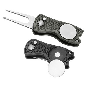 Unique Bargains Foldable Metal Magnetic Ball Marker Golf Divot Repair Tool 2 Pcs - 1 of 4