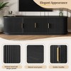 Sapphtopaz Modern TV Stand for TVs Up to 75" Fluted Entertainment Center with Sliding Tambour Door & Golden Handle TV Stands for Living Room - 2 of 4