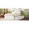 Okak Platform Bed Frame with Trundle Upholstered Storage Headboard  and Drawers Wooden Platform Bed with LED Light Noise-Free - 3 of 4