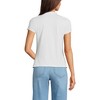 Lands' End Women's Short Sleeve Lightweight Jersey Button Pintuck Top - 2 of 4
