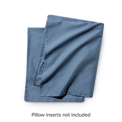 Coronet Blue Hypoallergenic Euro Pillow Sham Set