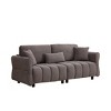 NicBex Couches for Living Room 80" Cloud Sofa Premium Chenille Fabric Upholstered 3-seat Sofa Couch with Pillows and Solid Wood, Grey - 3 of 4